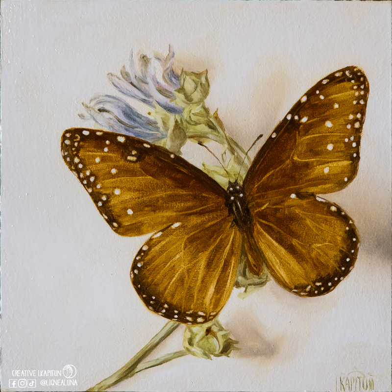 Oil painting “Queen butterfly”